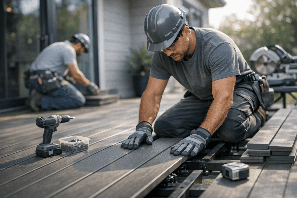 Deck Flooring service by JC Carpet & Flooring