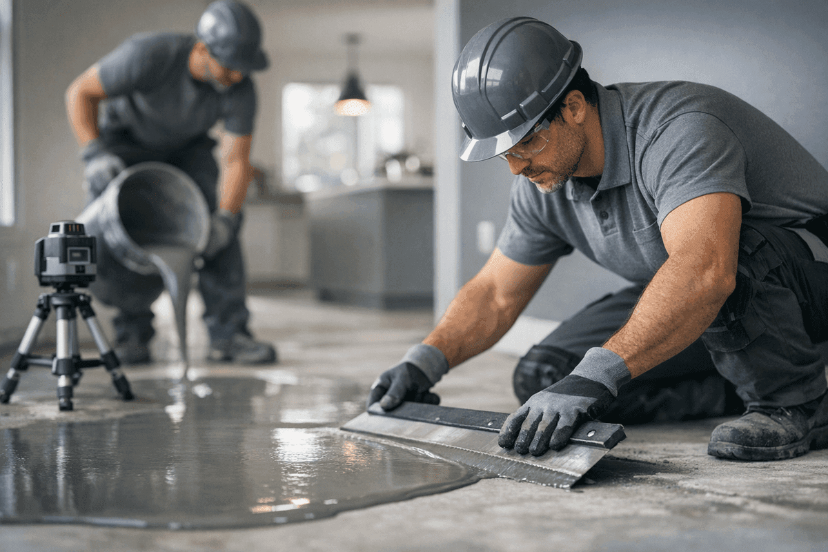 Floor Leveling service by JC Carpet & Flooring