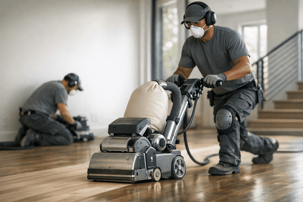 Floor Refinishing service by JC Carpet & Flooring