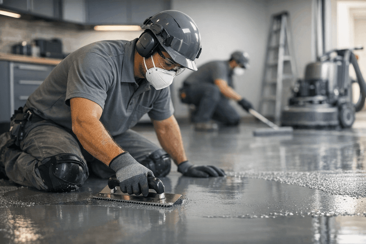 Garage Flooring service by JC Carpet & Flooring