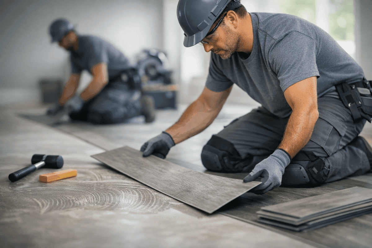 Luxury Vinyl Tile (LVT) service by JC Carpet & Flooring